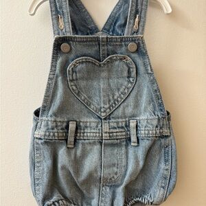 Old Navy Light Blue Kids Overalls with Heart Pocket